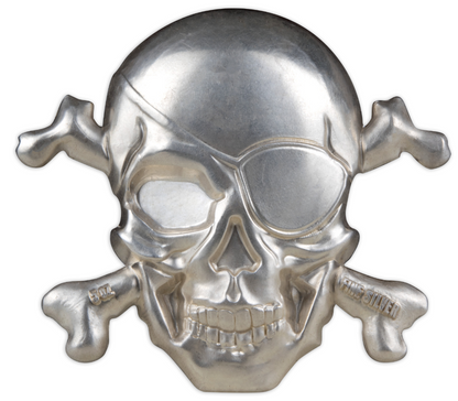 2022 5 oz Treasure Island Silver Skull