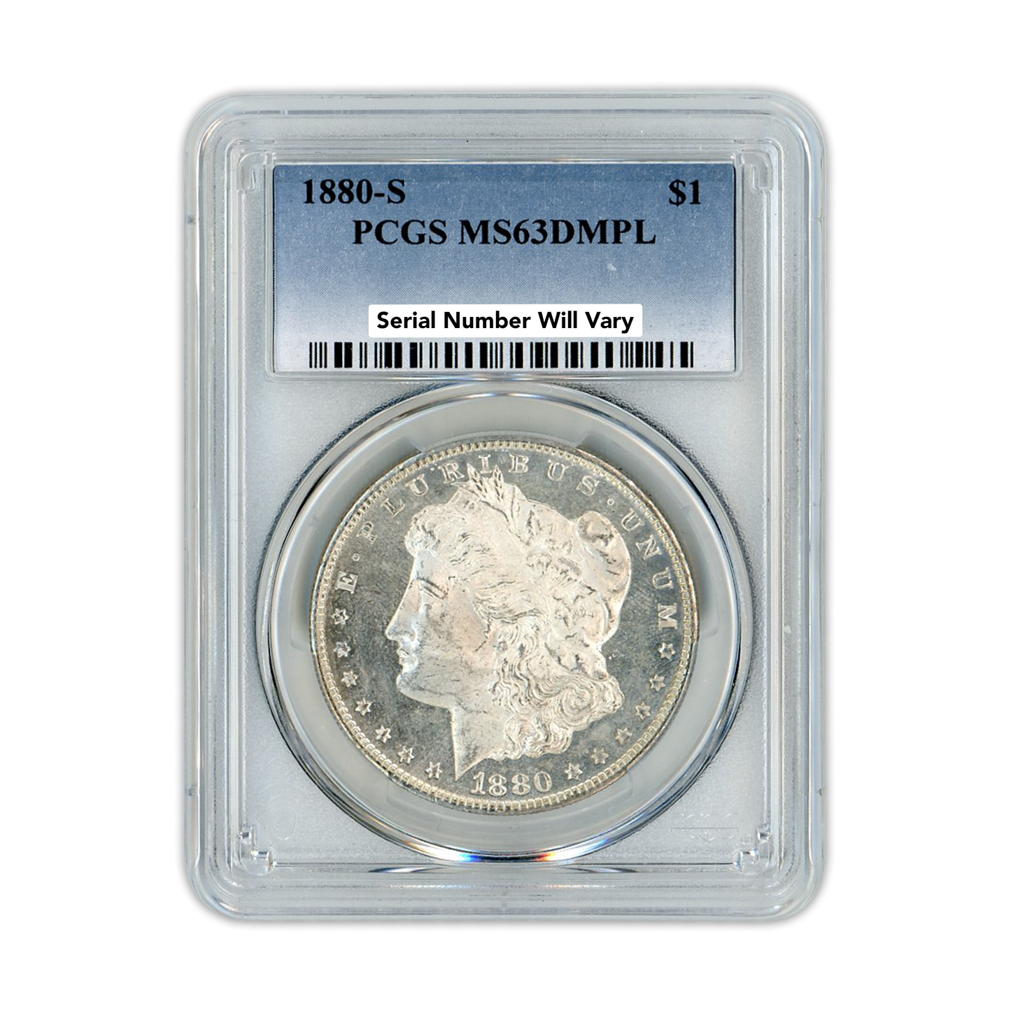 1880-S Morgan Silver Dollar San Francisco - PCGS MS63DMPL