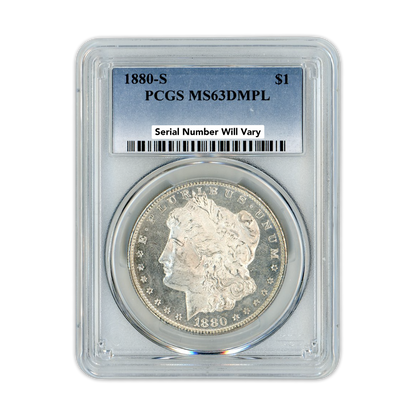 1880-S Morgan Silver Dollar San Francisco - PCGS MS63DMPL
