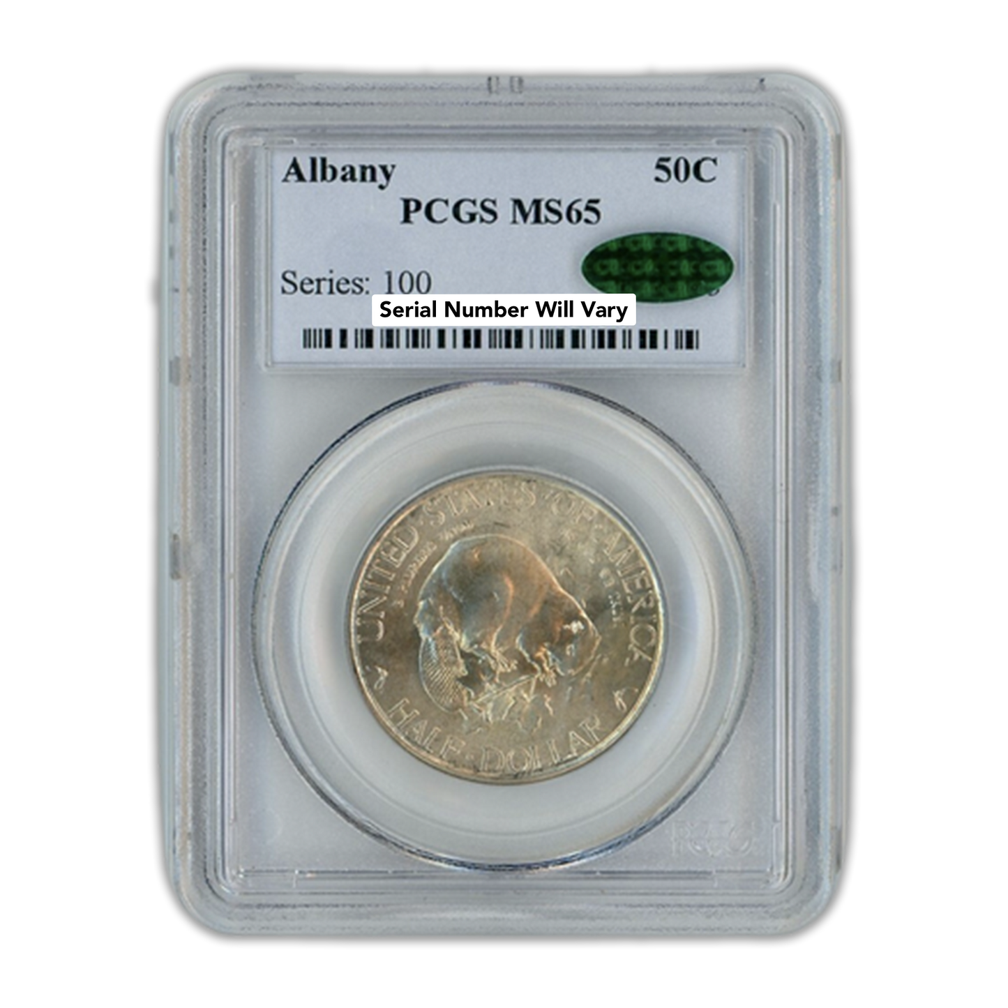 1936 Albany Silver Half Dollar Commemorative - NGC MS65 CAC Label
