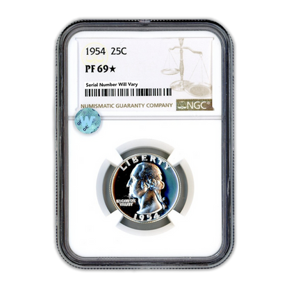 1954 Washington Quarter - NGC PF69* Star Sight White