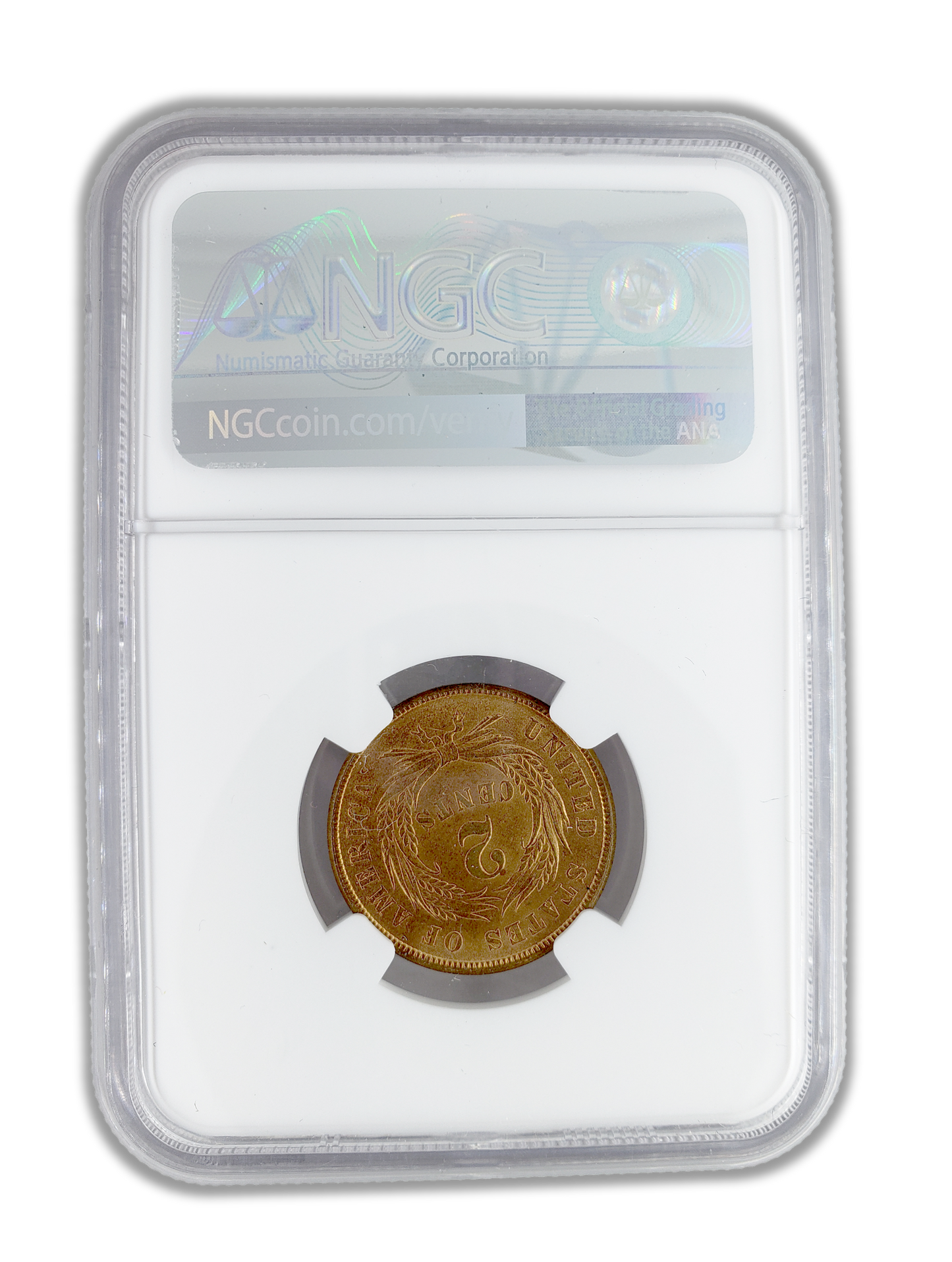 1865 Two Cent Piece - NGC MS65 RB