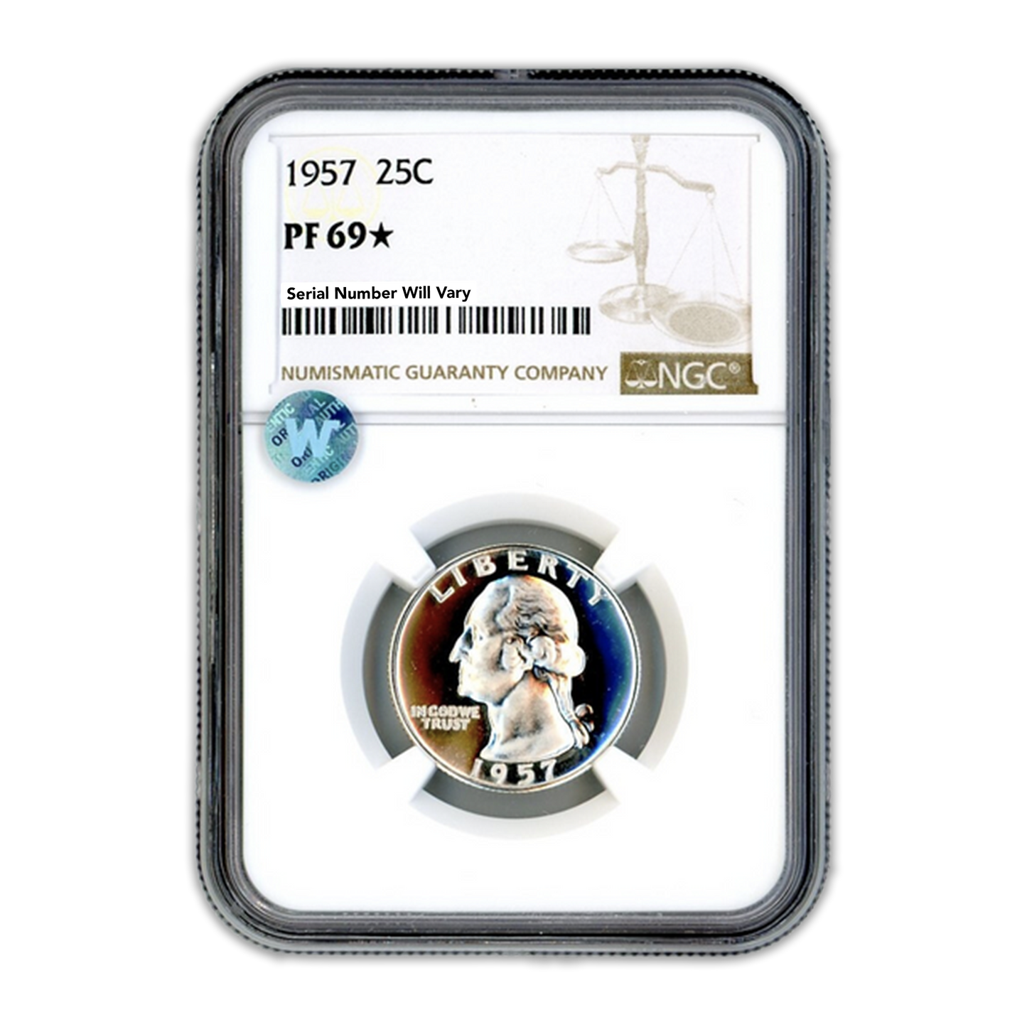 1957 Washington Silver Quarters - NGC PF69* Rare Sight White