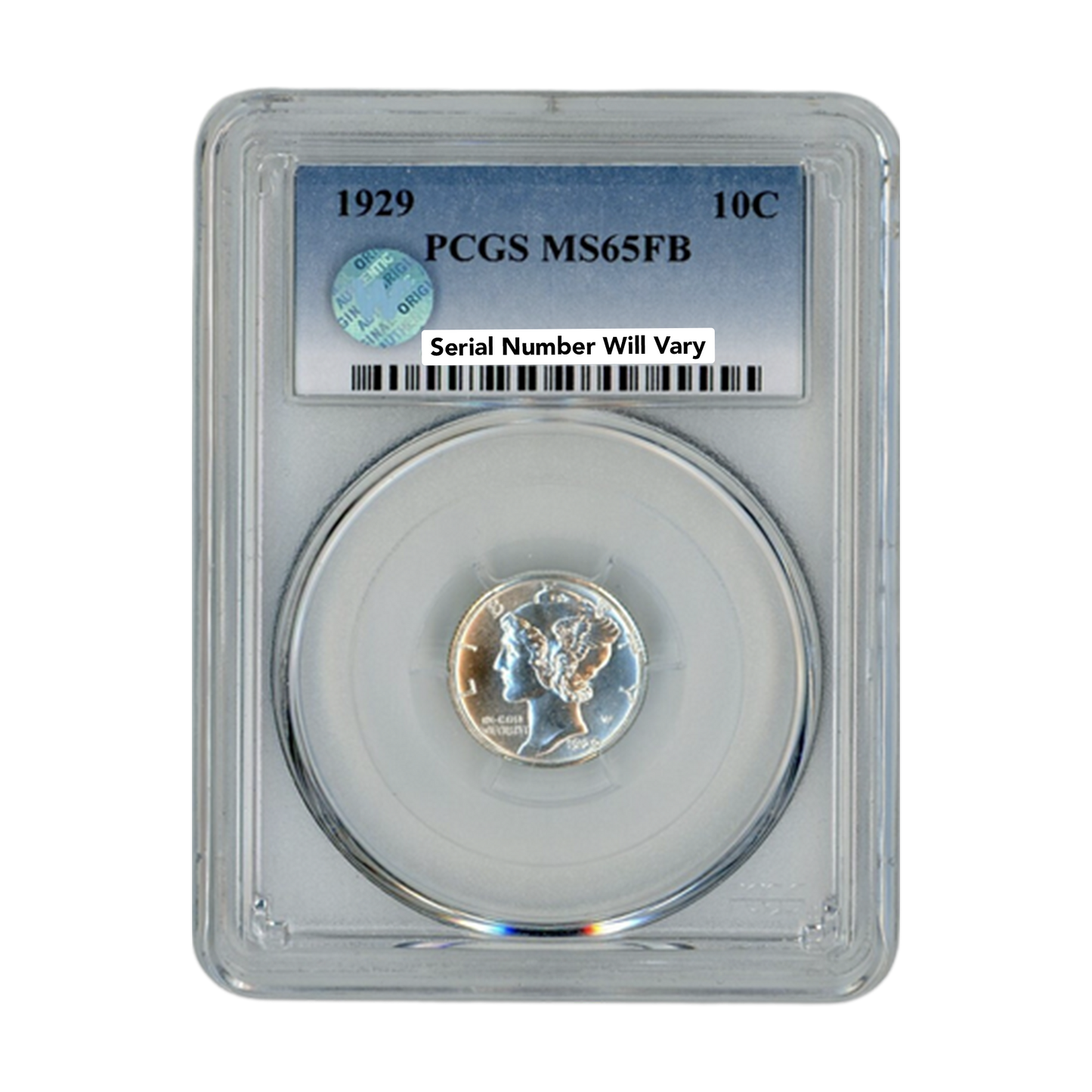 1929 Mercury Dime - PCGS MS65 FB Sight White