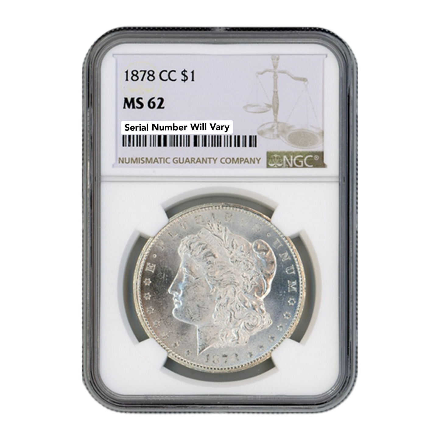 1878-CC Morgan Silver Dollar Carson City - NGC MS62