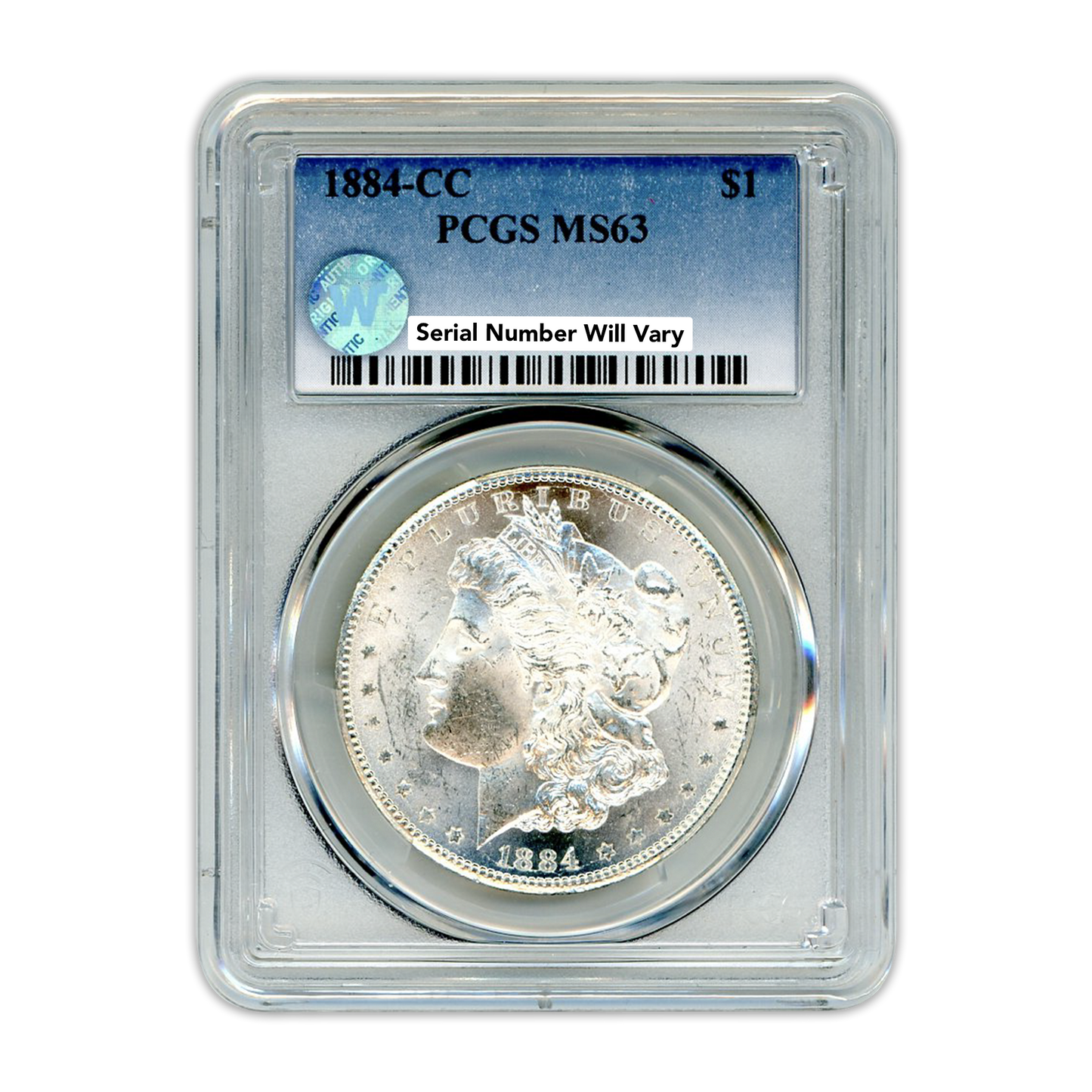 1884-CC Morgan Silver Dollar Carson City - PCGS MS63 Sight White