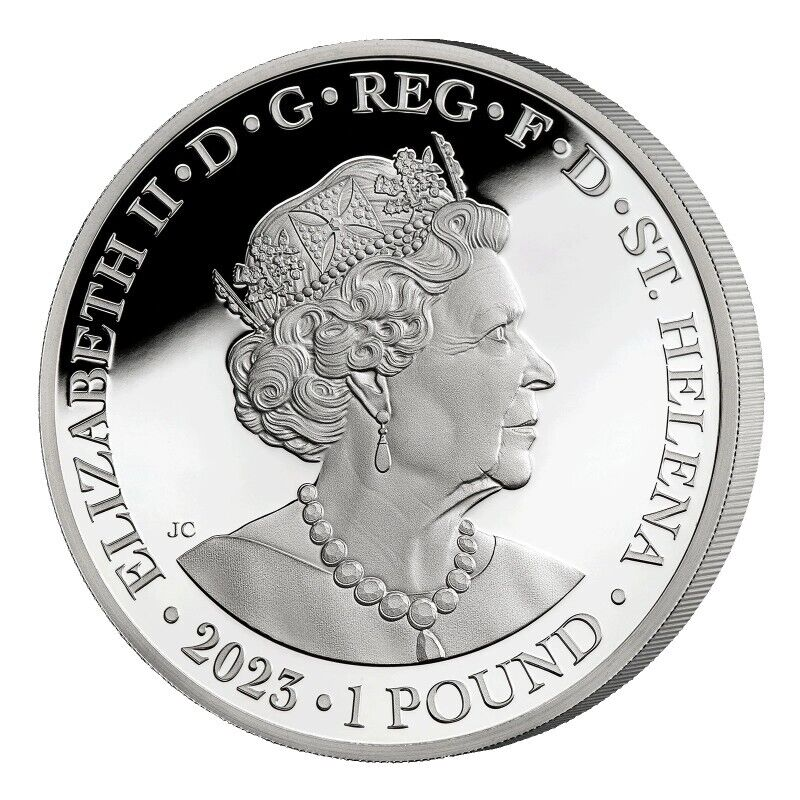  2023 1 oz St. Helena The Faerie Queene - Una and the Lion Silver Proof