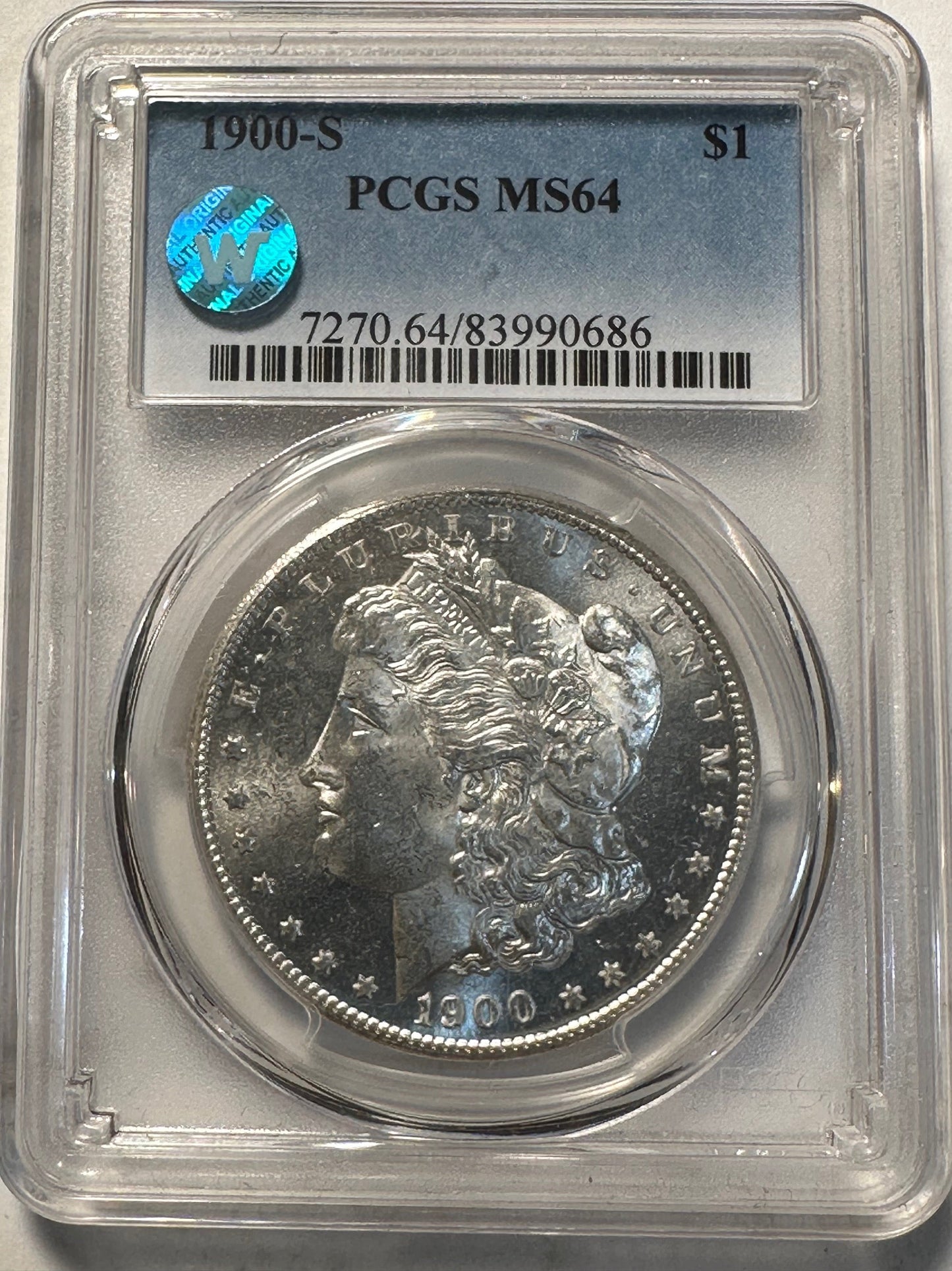 1900-S Morgan Silver Dollar San Francisco - PCGS MS64 Sight White