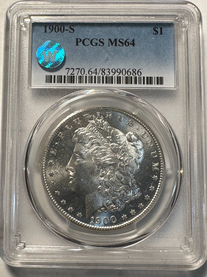 1900-S Morgan Silver Dollar San Francisco - PCGS MS64 Sight White