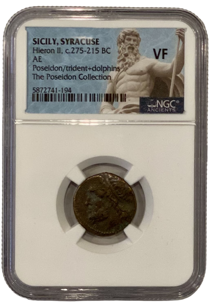Ancient Bronze - Sicily Syracuse Hieron II  NGC Certified