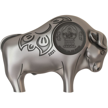 2021 Mongolian Mighty Ox 1 oz Silver in OGP