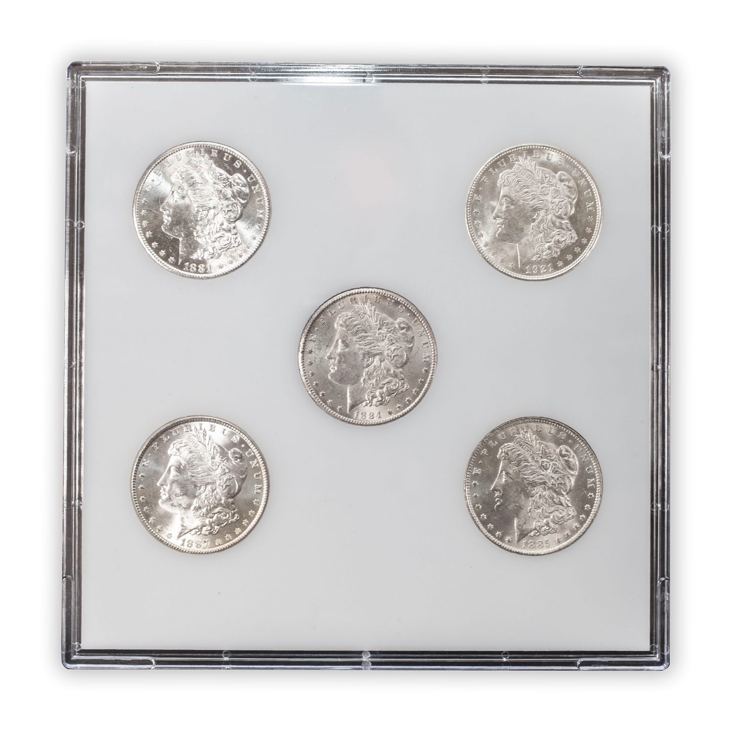 Morgan Silver Dollar - Mint Mark set - 5 Coins