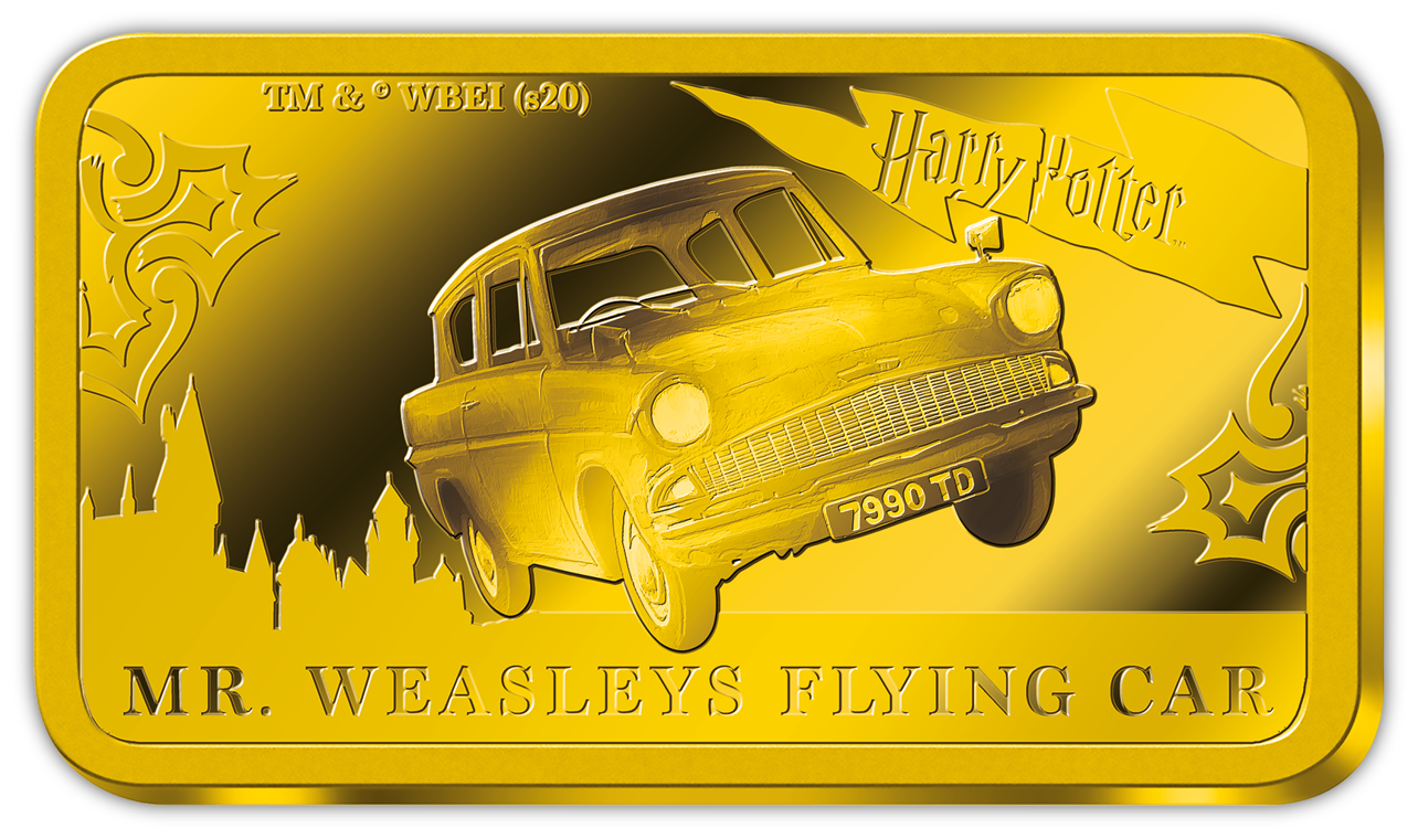 2020 Wizarding World of Harry Potter - Flying Car - 0.5 gram Gold Bar