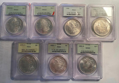 Morgan Silver Dollar PCGS Original Green Holder Grab Bag