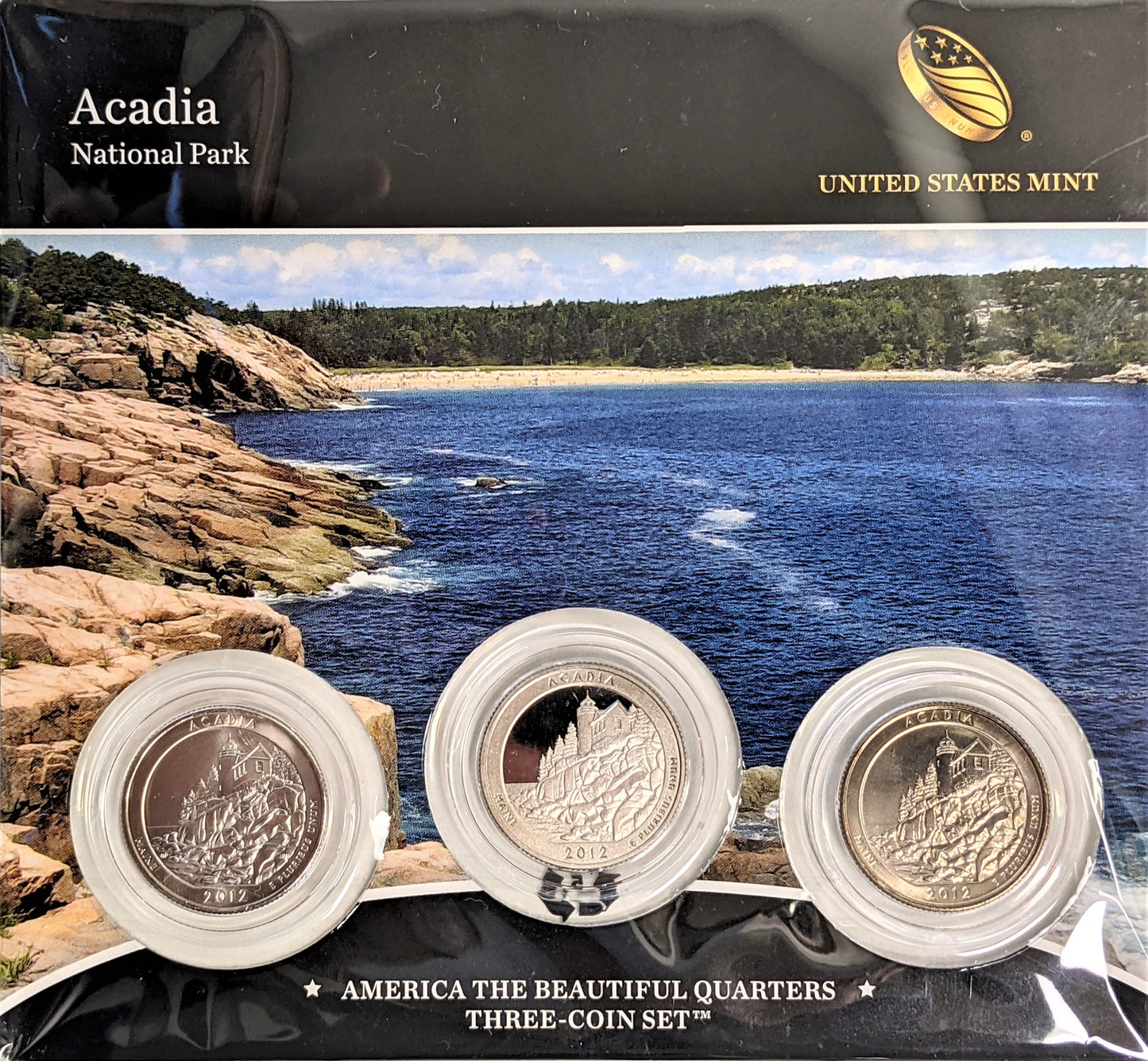 America The Beautiful Quarters - National Park Series Acadia - Three Coin Set