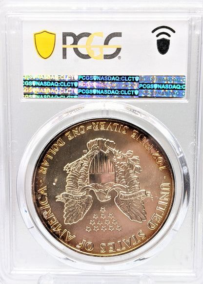 1989 Silver Eagle - Beautiful Toning - PCGS MS68