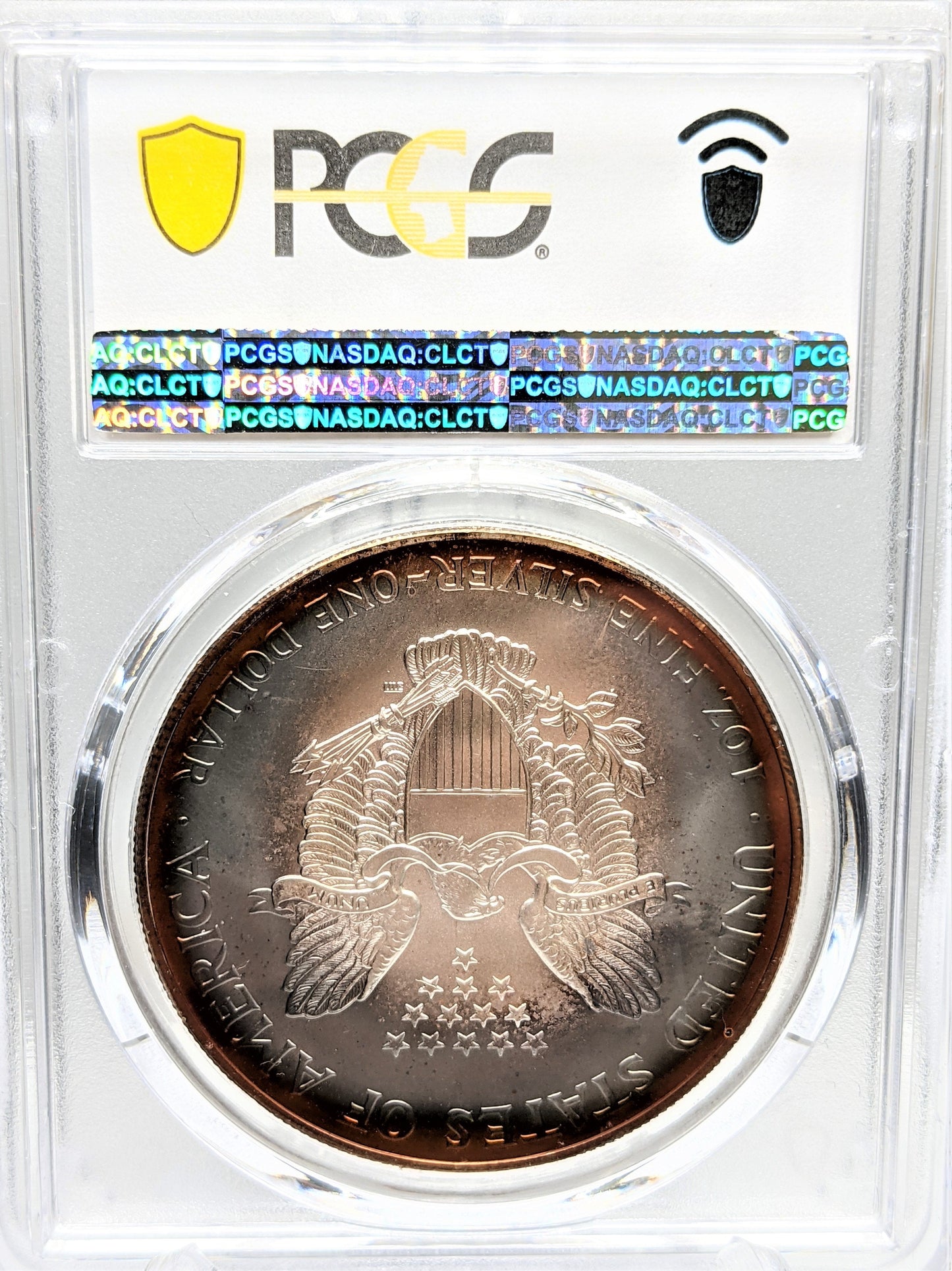 2001 Silver Eagle - Beautiful Toning - PCGS MS67