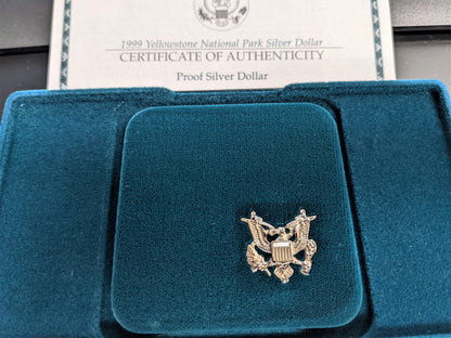 1999 Yellowstone Silver Dollar Philadelphia Proof - Original Government Packaging OGP