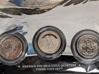 America The Beautiful Quarters - National Historic Park Denali - Three Coin Set