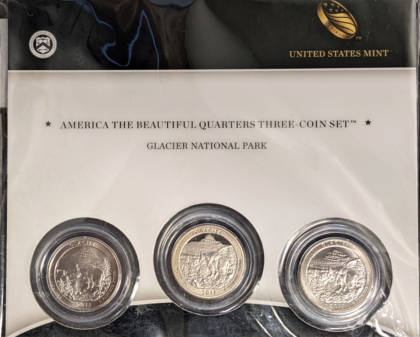 America The Beautiful Quarters - National Historic Park Glacier - Three Coin Set