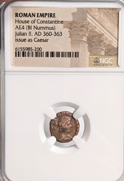 Ancient Roman Coin - AE4 - House of Constantine - NGC Certified