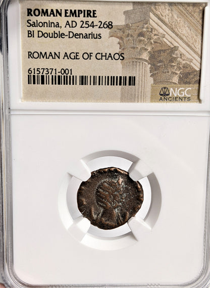 Ancient Roman Coin - Salonina- Age of Chaos - NGC Certified