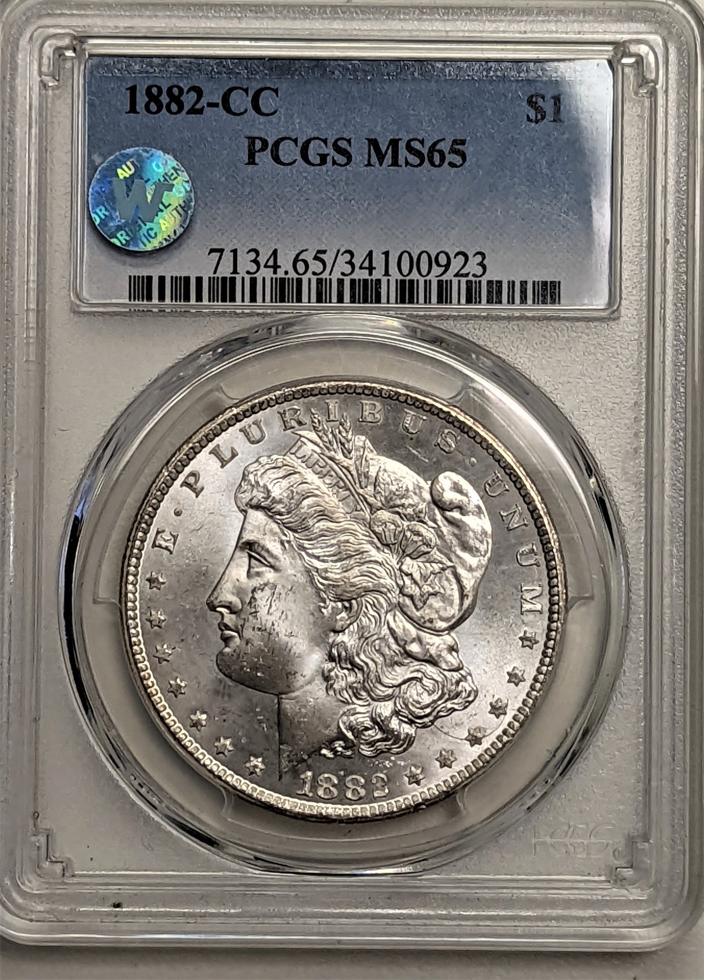 1882 CC Morgan Silver Dollar Carson City PCGS MS65