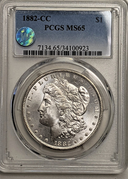 1882 CC Morgan Silver Dollar Carson City PCGS MS65