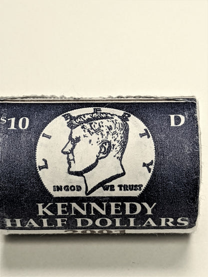 2001 D Kennedy Half Dollar Roll of 20 - Uncirculated