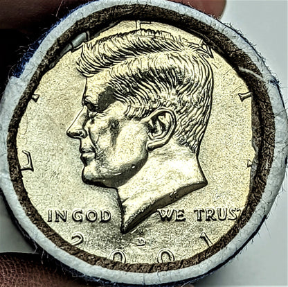 2001 D Kennedy Half Dollar Roll of 20 - Uncirculated