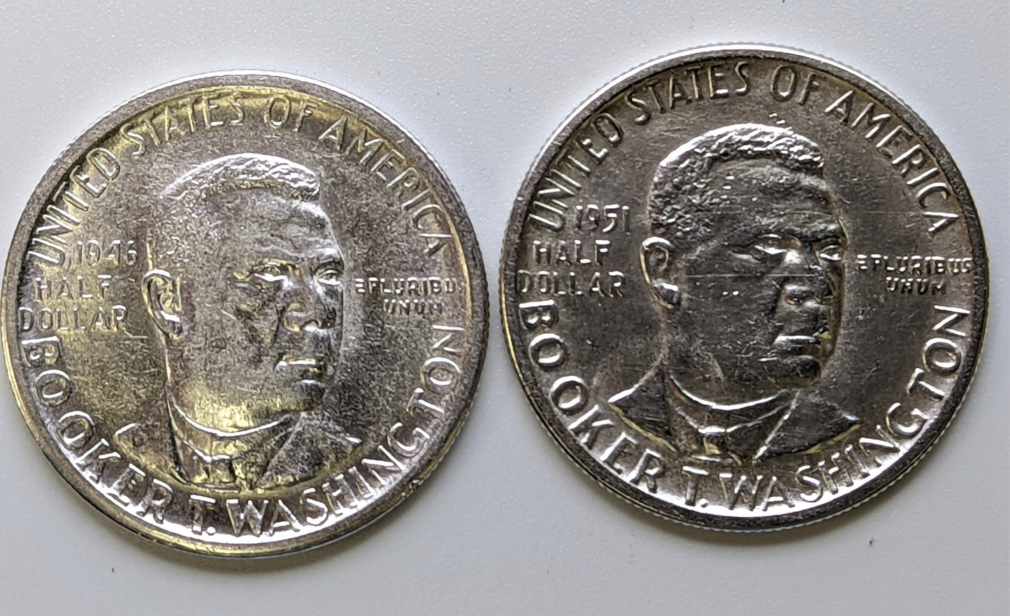 1946-1951 Booker T Washington Silver Half Dollar - Slider