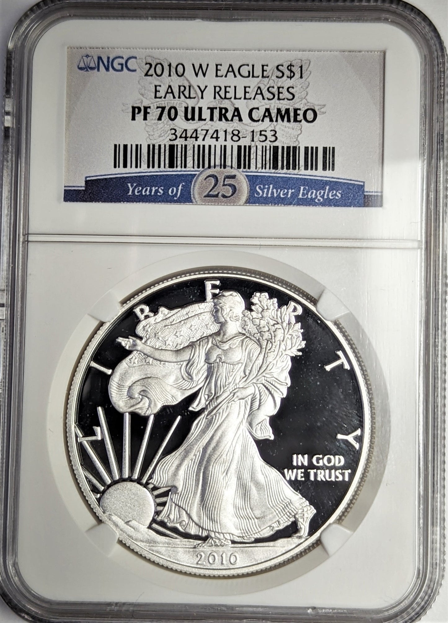 2010 W Silver Eagle - Proof - NGC PF70 Ultra Cameo Early Release