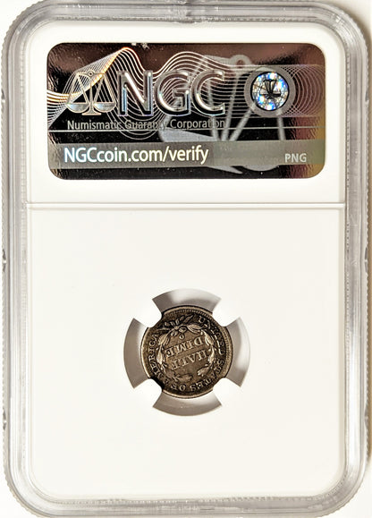 1850 O Seated Liberty Half Dime -New Orleans NGC XF45