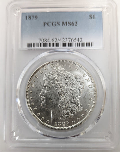 1879 Morgan Silver Dollar Philadelphia PCGS MS62