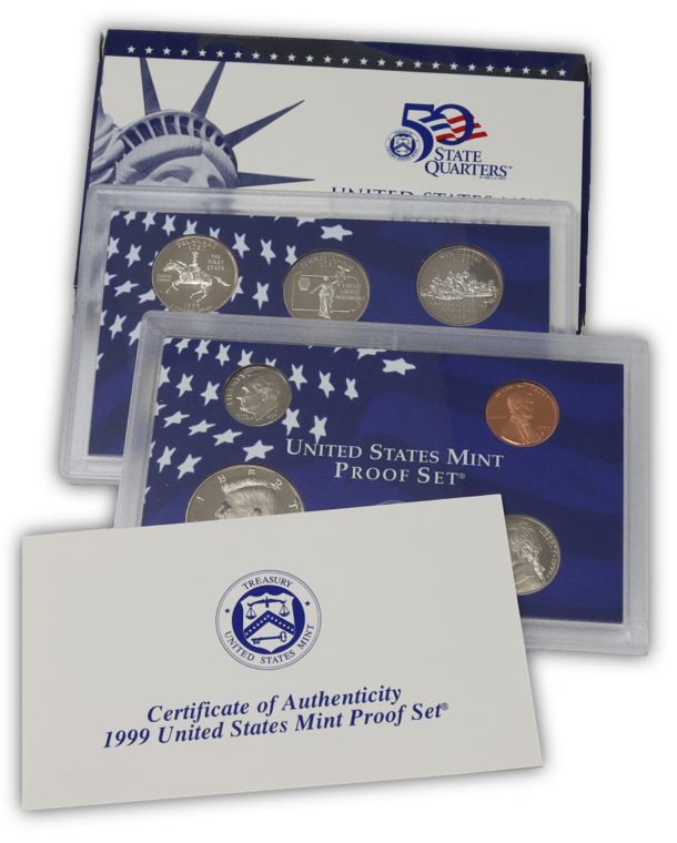 1999 US Proof Set - 9 Coins