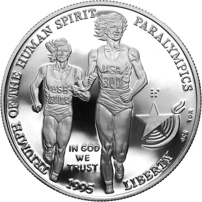 1995  Blind Runner - Silver Commemorative Proof Dollar