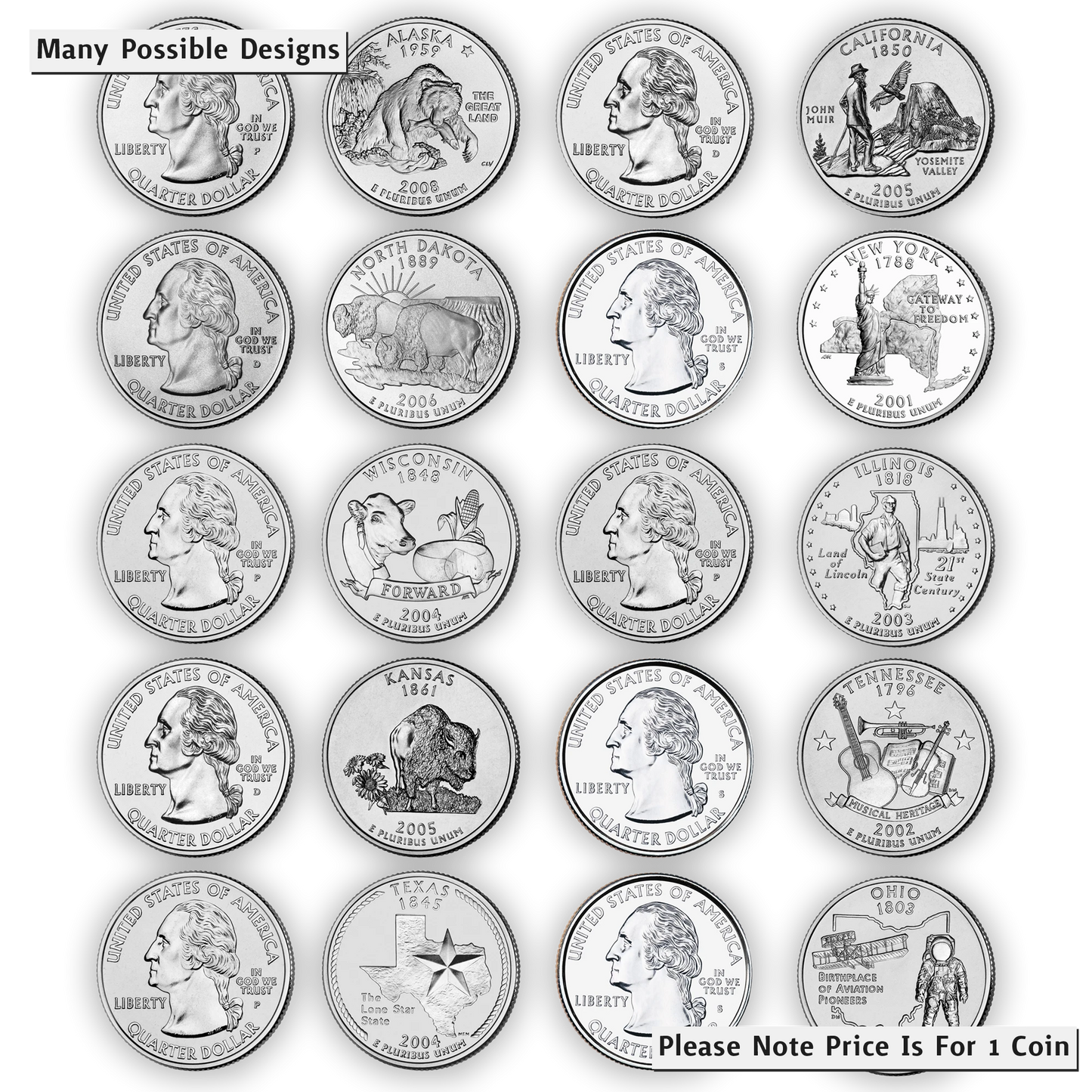 90% Silver State Quarters Set of 56 - San Francisco Proof