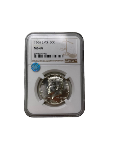 1966 Kennedy Half Dollar - Special Mint Set - NGC MS68 Sight White