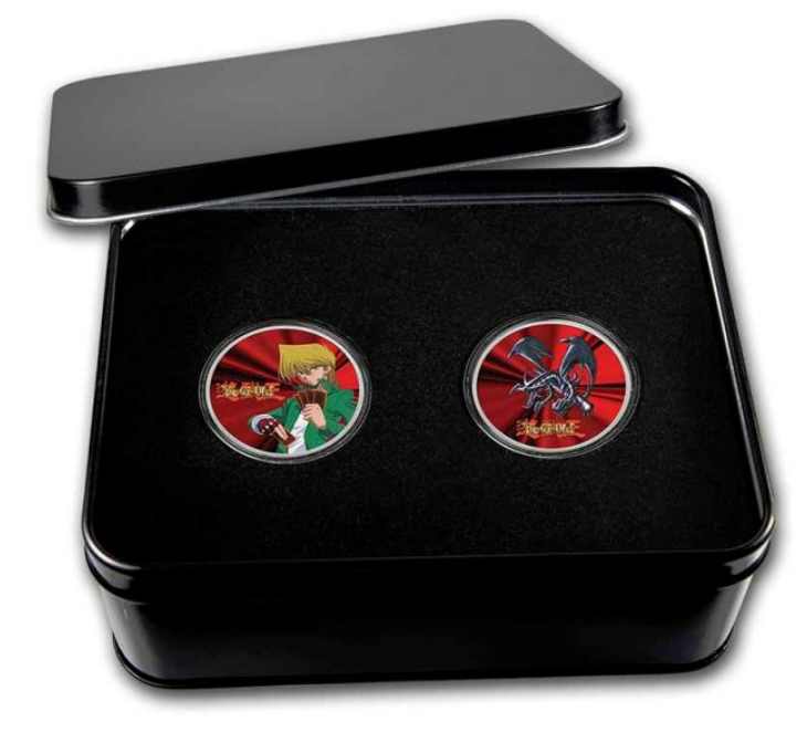 2022 1oz Silver Yu-Gi-Oh Joey Wheeler & Red Eye Dragon Coin Tin Set