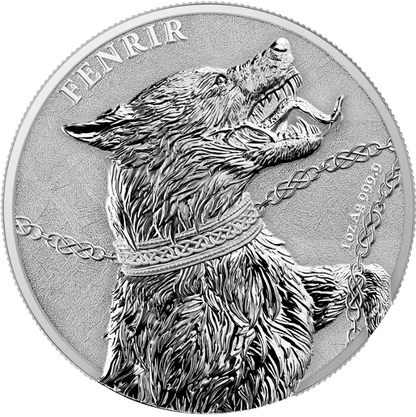 2022 1 oz Germania Fenrir Silver 5 Mark Norse Mythology
