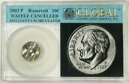 2003 P Roosevelt Dime Mint Canceled - Global Certified
