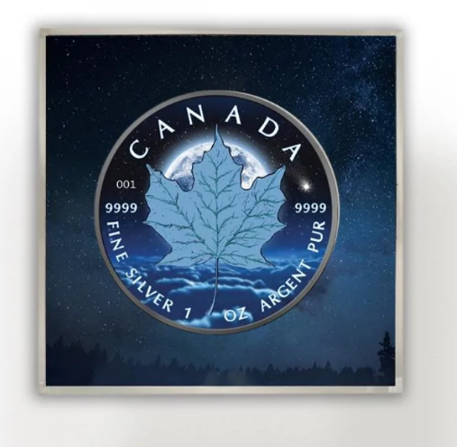 2022 Night Time Maple Leaf 1 Oz Silver - Icon Mint Special Edition