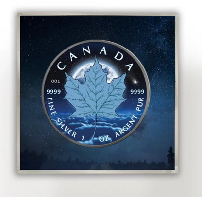 2022 Night Time Maple Leaf 1 Oz Silver - Icon Mint Special Edition