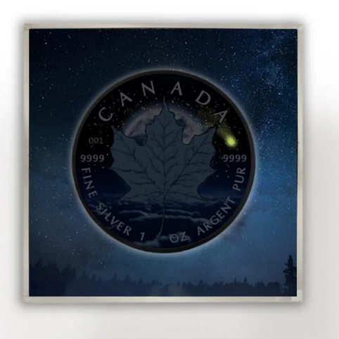 2022 Night Time Maple Leaf 1 Oz Silver - Icon Mint Special Edition