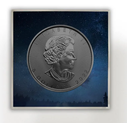2022 Night Time Maple Leaf 1 Oz Silver - Icon Mint Special Edition