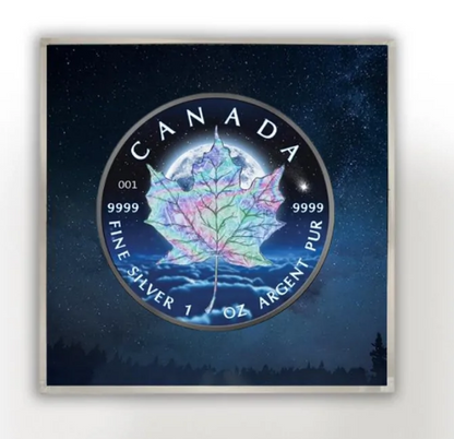 2022 Night Time Maple Leaf 1 Oz Silver - Icon Mint Special Edition