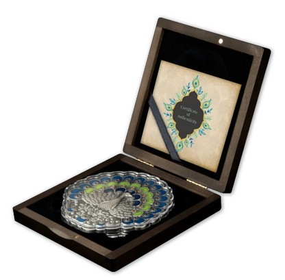 2022 Nauru Peacock Shape Coin - 500g Silver Antique Finish
