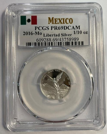 2016 Mexico Libertad - 1/10 Oz Silver Proof - PCGS PR69DCAM