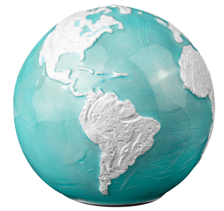 2023 3 oz Barbados Frozen Marble Silver Earth Spherical