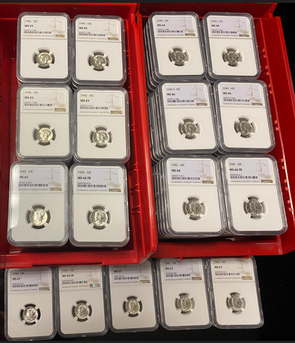 Mercury Dime Grab Bag - NGC MS 65-67